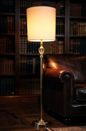 gold ayaklı keten abajur – zamansız Şıklık